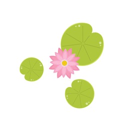 Lily Pad Pattern. Wallpaper. Free Space For Text. Lotus Flower.