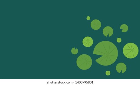 Lily pad pattern. wallpaper. free space for text. background. poster.