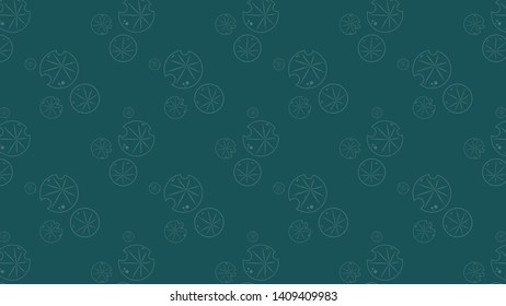 Lily pad pattern. wallpaper. free space for text. background. Lily pad icon.