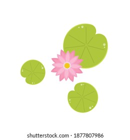 Lily pad pattern. wallpaper. free space for text. Lotus flower.