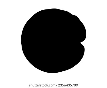 Lily pad silhouette vector art white background