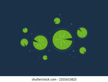 Lily pad vector. Lily pad illustration.