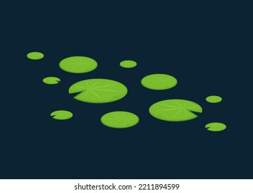 Lily pad vector. Lily pad illustration.