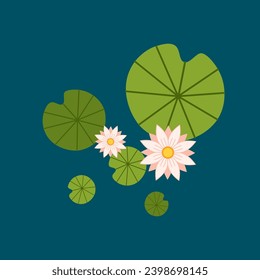 Lily pad vector. Lily pad illustration.