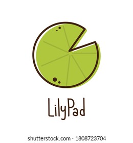 Lily pad vector. Lily pad logo design.