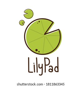 Lily pad vector. Lily pad logo design.