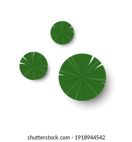 Lily pad vector. Lily pad logo design.