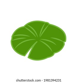 Lily pad vector. Lily pad logo design.