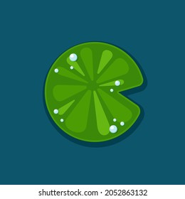 Lily pad vector. Lily pad logo design.