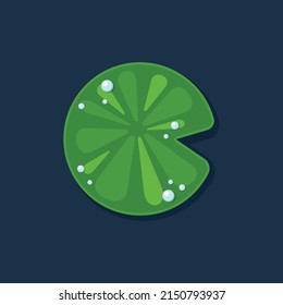 Lily pad vector. Lily pad logo design.