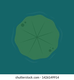 Lily pad vector. Lily pad on white background. wallpaper. free space for text.