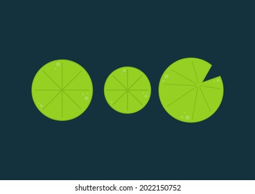 Lily pad vector. wallpaper. free space for text. copy space.
