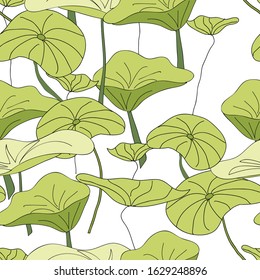 Lily Pads Pond pattern vector seamless repeat surface pattern design