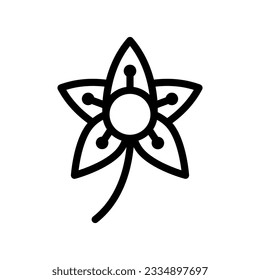 lily rose line icon illustration vector graphic. Simple element illustration vector graphic, suitable for app, websites, and presentations isolated on white background
