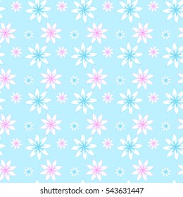 Lily seamless floral pattern