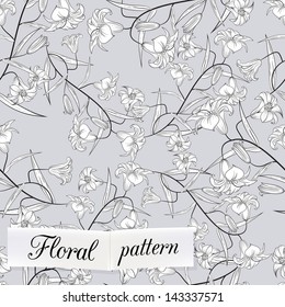 lily seamless pattern can be used for wallpaper, website background, textile printing