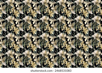 Lily seamless pattern  design for print