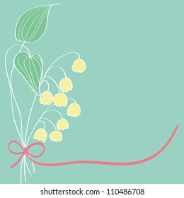 Lily of the valley card pattern design,vector