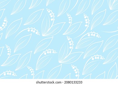 Patrón de marineros de Lily del valle. Ilustración del vector