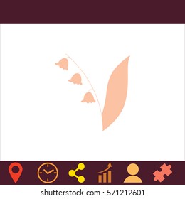 Lily of the valley  icon. Vector design.