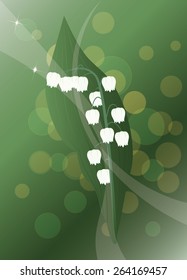 Lily of the valley on bokeh background