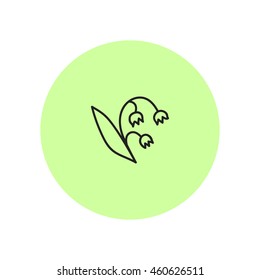 lily of the valley. Vector hand drawn illustration