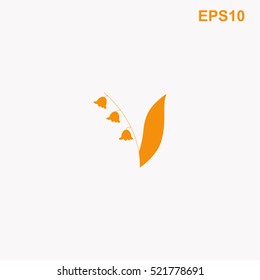 Lily of the valley vector icon