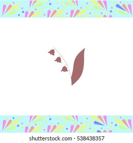 Lily of the valley vector icon on white background. Isolated illustration. Business picture.