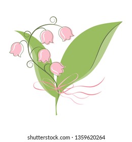 Lily of the valley vector illustration