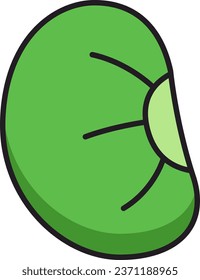 lima beans icon, flat design. Vector illustration on white background.