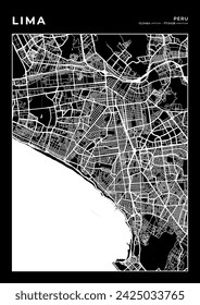 Stadtplan Lima, Karte, Straßenplan