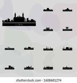 Lima detailed skyline icon. Cities icons universal set for web and mobile