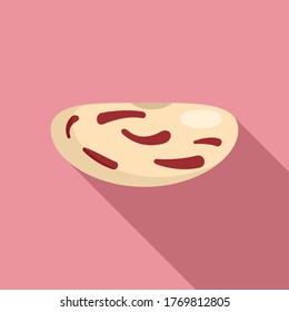 Lima-Bohnensymbol. Flache Illustration von Limande-Bohnen-Vektorsymbol für Webdesign