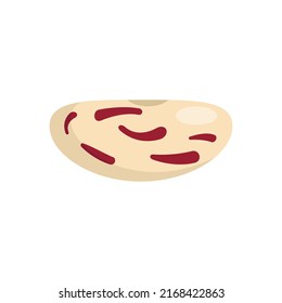 Lima kidney bean icon. Flat illustration of lima kidney bean vector icon isolated on white background