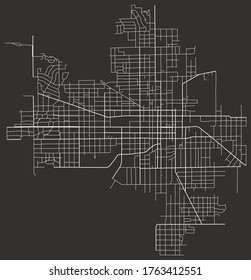 Lima, Ohio, US-Stadtplan, Straßengüterverkehrsnetz, Innenstadt und Vorstädte - Poster-View