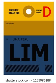 Lima Peru Airport Luggage Tag