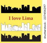 Lima, Peru (city silhouette)