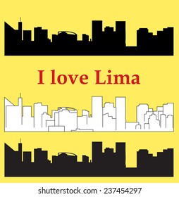 Lima, Peru (city silhouette)