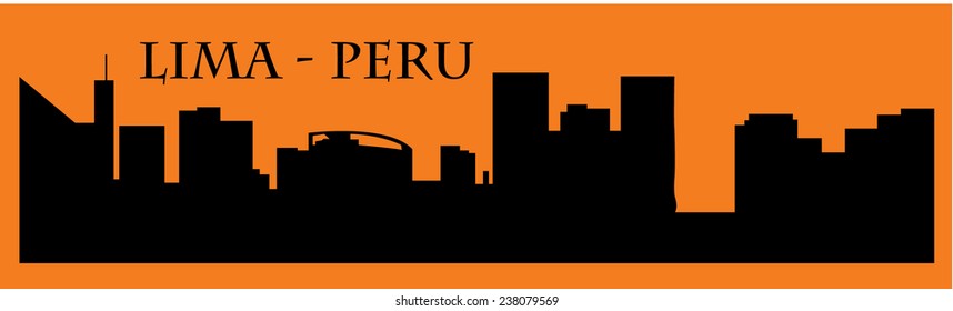 Lima, Peru (city silhouette)