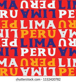 Lima, Peru seamless pattern