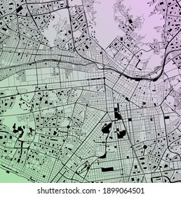 Lima, Peru - Urban VektorStadtplan der südamerikanischen Hauptstadt mit Parks, Straßen und Eisenbahnen, minimalistisches Stadtplan-Design-Plakat, Stadtzentrum, Innenstadt, Verkehrsnetz, Plan