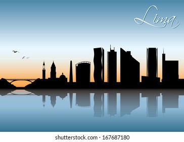 Lima skyline - vector illustration