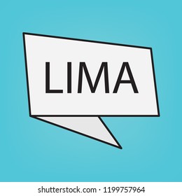 Lima word on a sticker- vector illustration