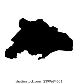 Mapa del distrito de Limassol, división administrativa de la República de Chipre. Ilustración vectorial.