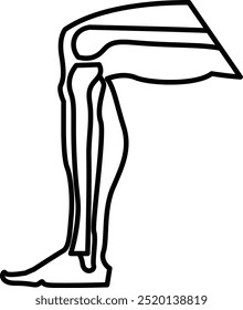 Limb Joints Vector Line Icon Design