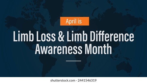 Banner für die Kampagne "Limb Loss and Limb Difference Awareness Month". Im April beobachtet.