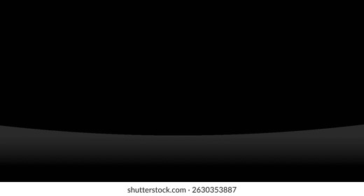 Limbo fondo negro. Abstractas fondo de gradiente oscuro. Pared del color del estudio, sitio, soporte para la exhibición del producto o la foto. Moderno Anuncio con espacio vacío para texto publicitario. Ilustración vectorial.