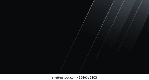 Limbo black background. Abstract dark gradient backdrop. Color wall of studio, room, stand for product display or photo. Modern banner with empty place for advertising text. Vector illustration.