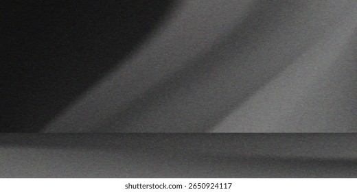 schwarzer Hintergrund. Abstrakter dunkler Farbverlauf. Farbwand des Studios, Raum, Moderne Vektorgrafik eps10.