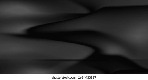 schwarzer Hintergrund. Abstrakter dunkler Farbverlauf. Farbwand von Studio, Raum, Ständer für Produktanzeige oder Foto.eps10	